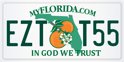 FL license plate EZTT55