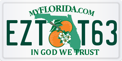 FL license plate EZTT63