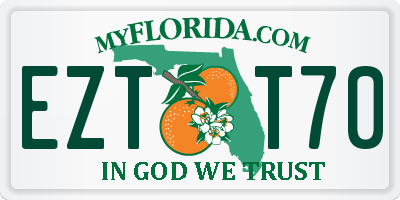 FL license plate EZTT70