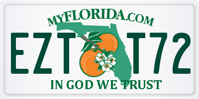 FL license plate EZTT72