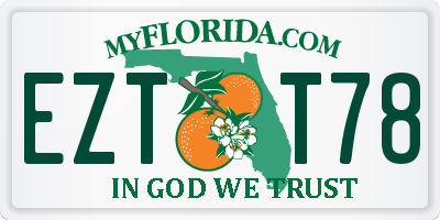 FL license plate EZTT78