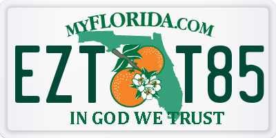 FL license plate EZTT85