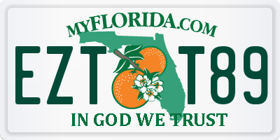 FL license plate EZTT89