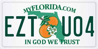 FL license plate EZTU04