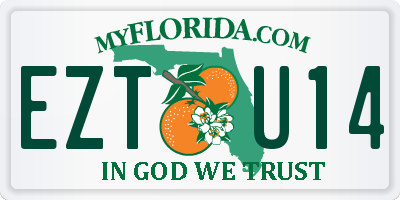 FL license plate EZTU14