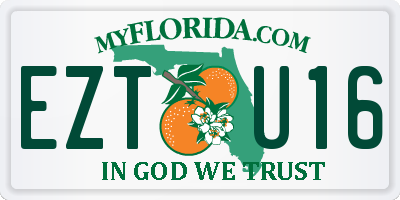 FL license plate EZTU16