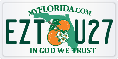 FL license plate EZTU27