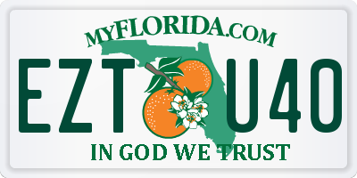 FL license plate EZTU40