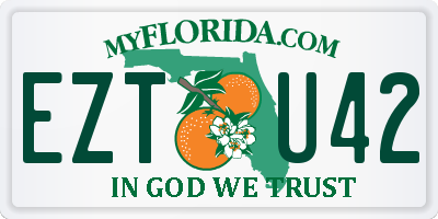 FL license plate EZTU42