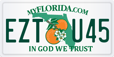 FL license plate EZTU45