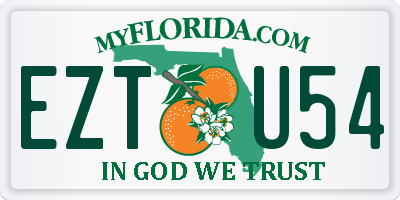 FL license plate EZTU54