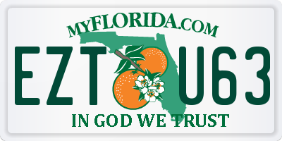 FL license plate EZTU63