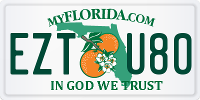 FL license plate EZTU80