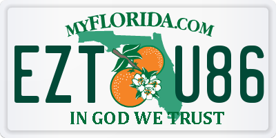 FL license plate EZTU86