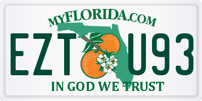 FL license plate EZTU93