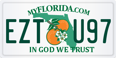 FL license plate EZTU97