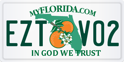 FL license plate EZTV02