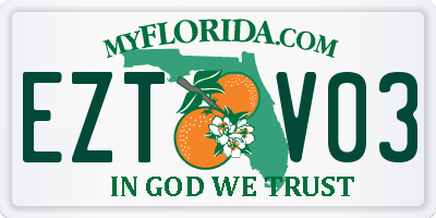 FL license plate EZTV03