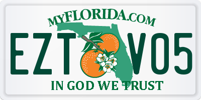 FL license plate EZTV05