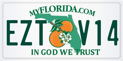 FL license plate EZTV14