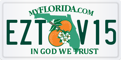 FL license plate EZTV15