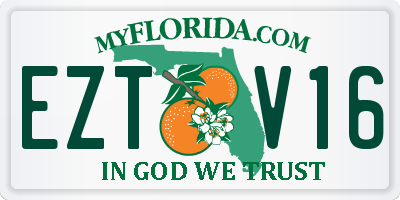 FL license plate EZTV16