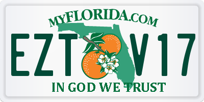 FL license plate EZTV17