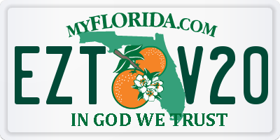 FL license plate EZTV20