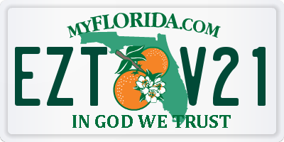 FL license plate EZTV21