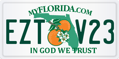 FL license plate EZTV23