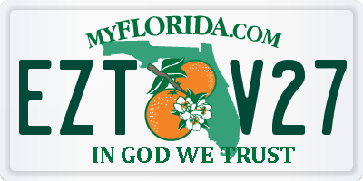 FL license plate EZTV27