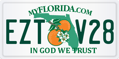 FL license plate EZTV28