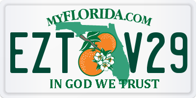 FL license plate EZTV29