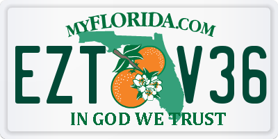 FL license plate EZTV36