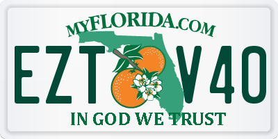 FL license plate EZTV40