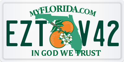 FL license plate EZTV42