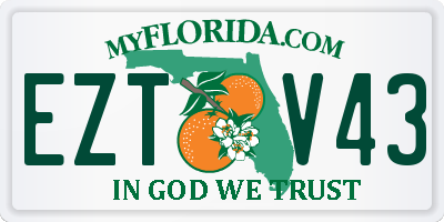 FL license plate EZTV43