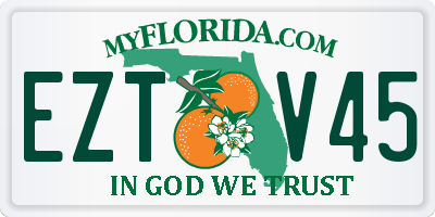 FL license plate EZTV45