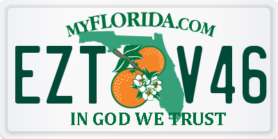 FL license plate EZTV46