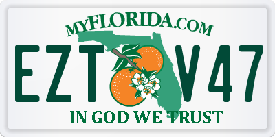 FL license plate EZTV47