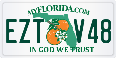 FL license plate EZTV48