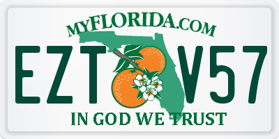 FL license plate EZTV57