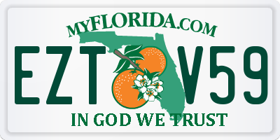 FL license plate EZTV59