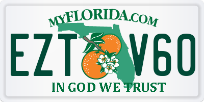 FL license plate EZTV60