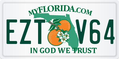 FL license plate EZTV64