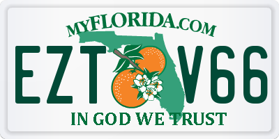 FL license plate EZTV66