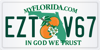 FL license plate EZTV67