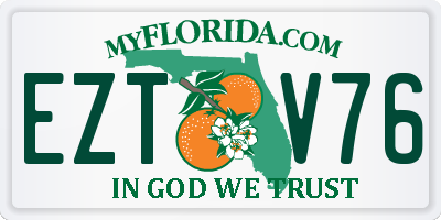 FL license plate EZTV76