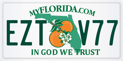 FL license plate EZTV77