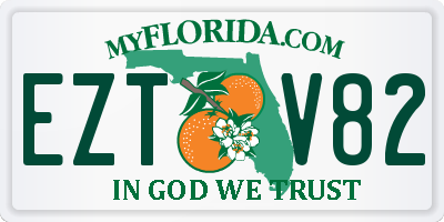 FL license plate EZTV82